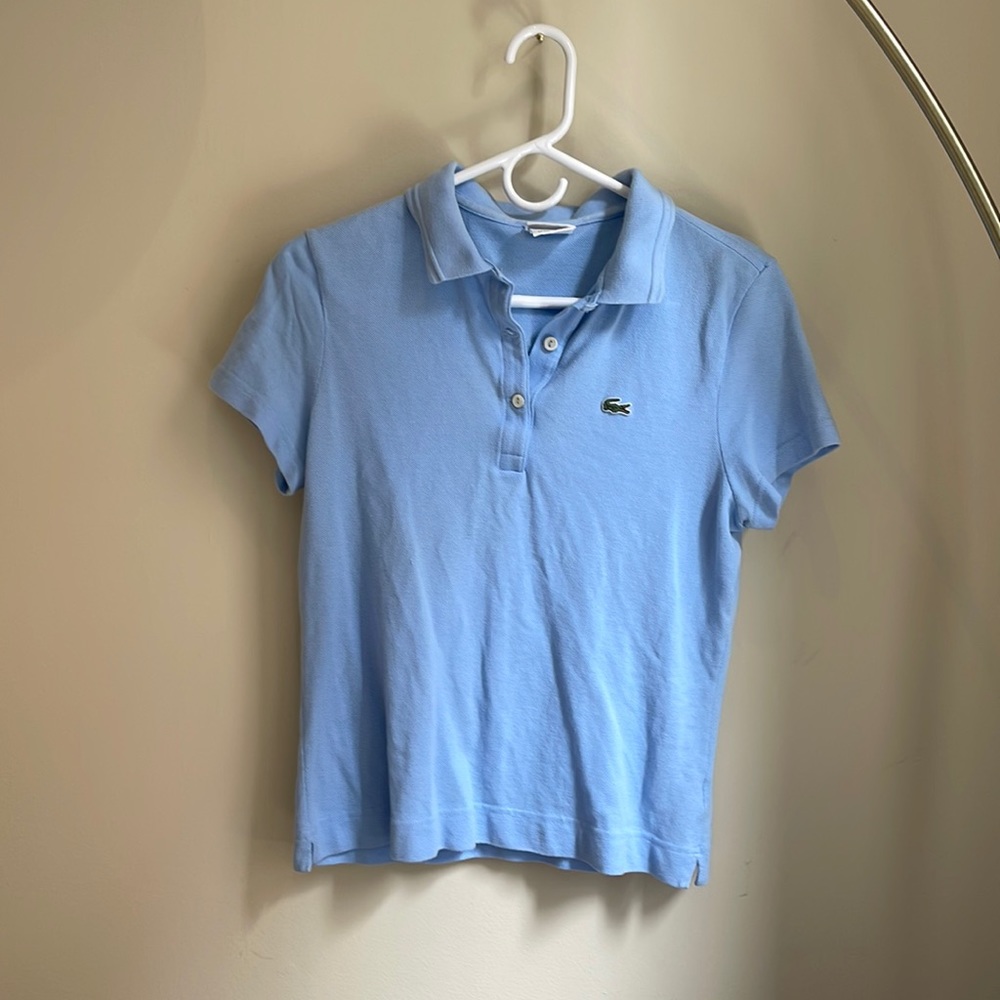LACOSTE - Women’s Blue Polo - Size: 42